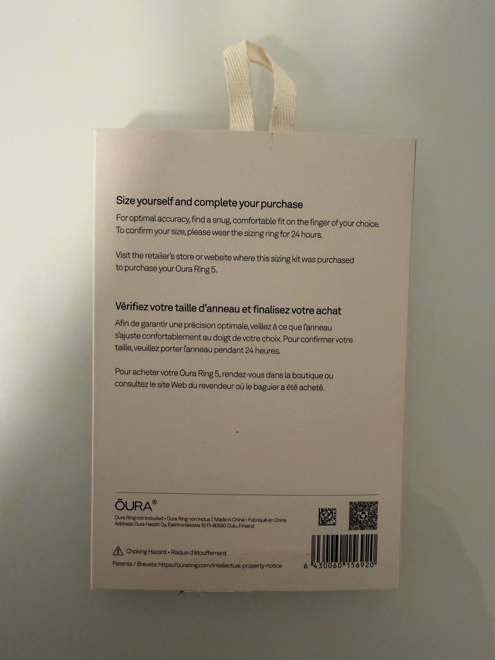 Oura ring sizing kit - Picture 2 of 3